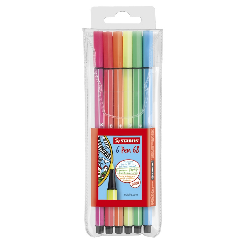 STABILO Pen 68, 6/fp Neon