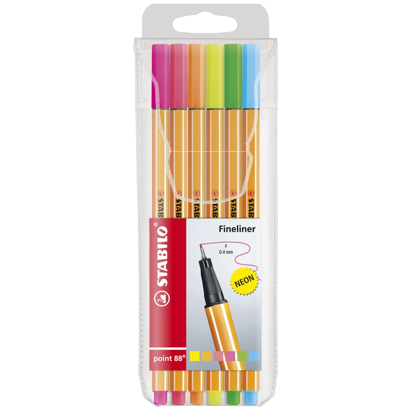 STABILO Point 88, 6/fp Neon