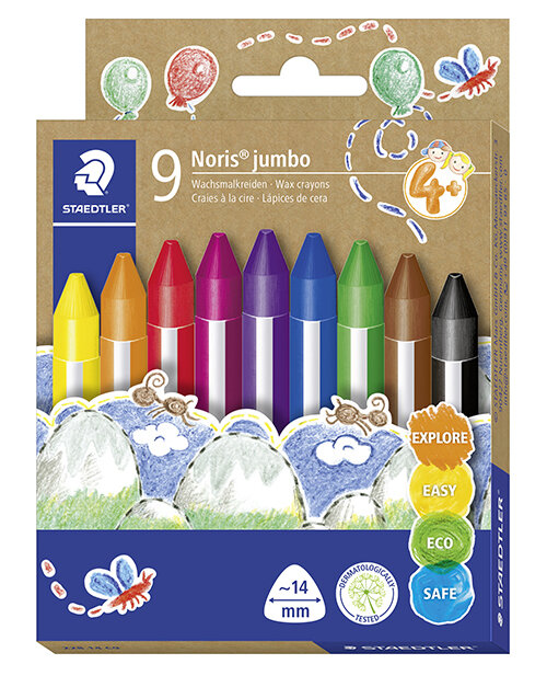 Noris Jumbo extratjock kritor, 9 st