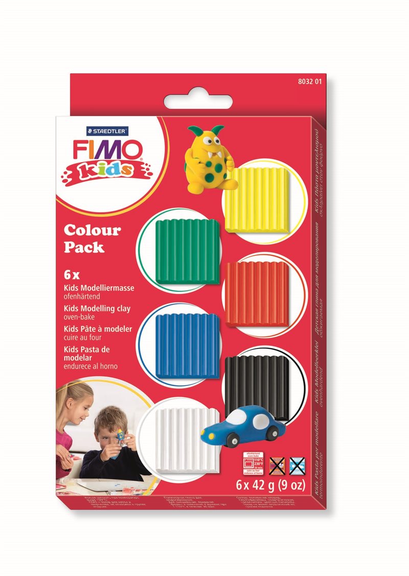 FIMO barnbasset med 6 ass. färger