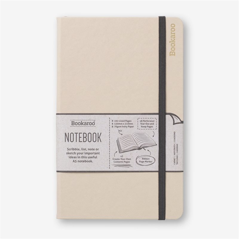 Bookaroo Notebook (A5) Journal - Cream