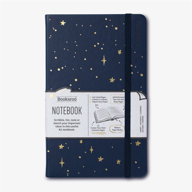 Bookaroo Notebook (A5) Journal - Moon & Stars