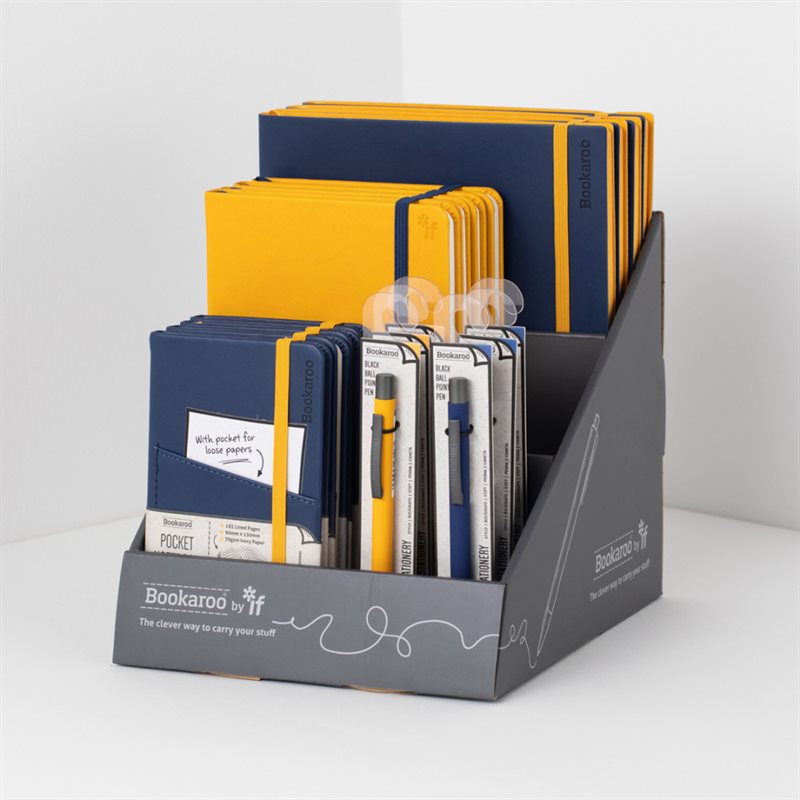 20cm Bookaroo display - BD2004 Navy & Yellow