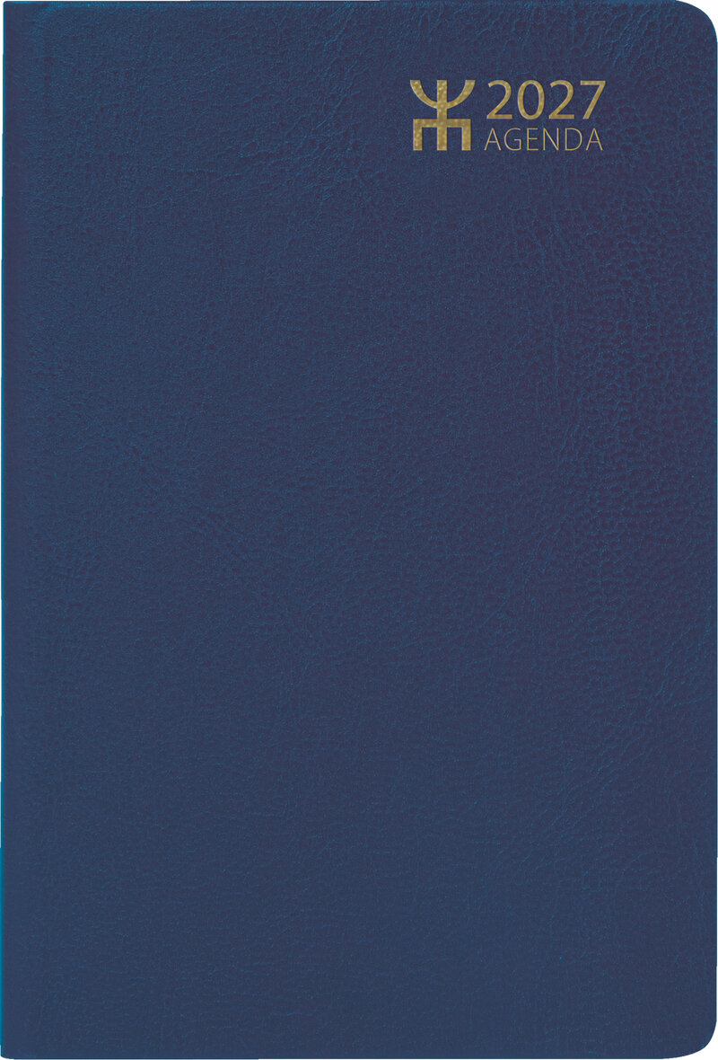 Fickkalender - Agenda Blå Konstläder FSC