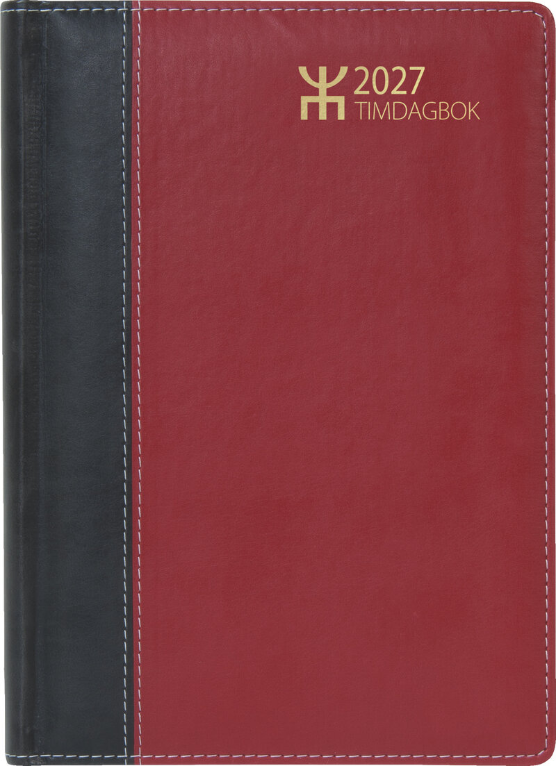 Agenda - Timdagbok Röd/Svart FSC