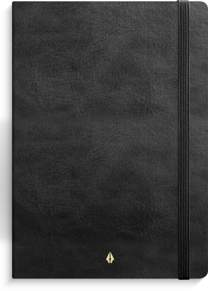 Anteckningsbok - Notebook - Deluxe A5 Blank Black