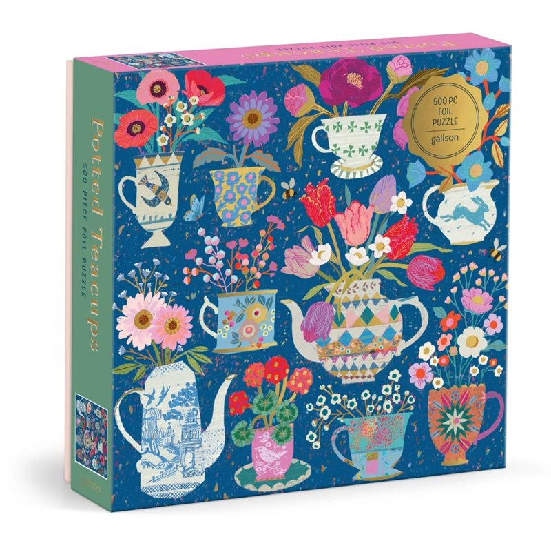 Victoria Ball Potted Teacups 500 Piece Foil Puzzle