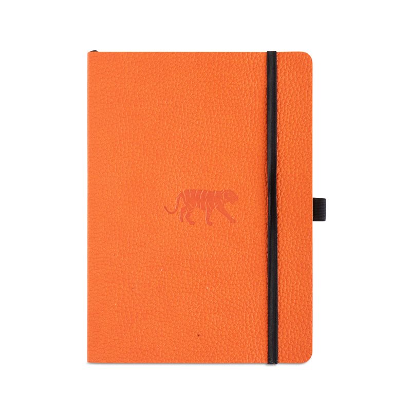 Dingbats* Wildlife Soft Cover A5 Dotted - Orange Tiger Notebook