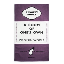 A ROOM OF ONES OWN TEA TOWEL PURPLE