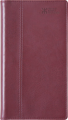 Fickkalender - President Bordeaux Konstskinn FSC