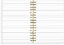 Notebook A5 black flower