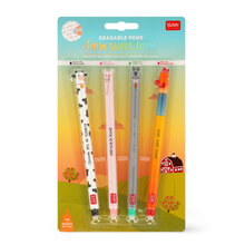 Erasable Gel Pens 4-pack, Farm Sweet Farm
